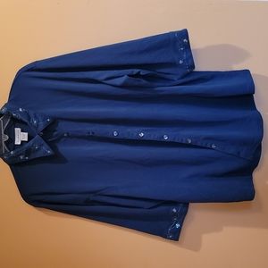 Avenue, teal, mid-length blouse, SIZE 22/24